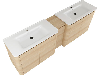 Soft Close Door Freestanding Bathroom Vanity With Sink, 1 Small Storage Cabinet