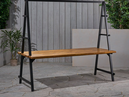 Huckleberry - Acacia Wood Outdoor Dining Table With Plant Hanger - Teak