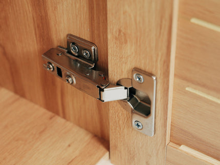 Bathroom Vanity With Ceramic Sink, Freestanding Cabinet - Antique Natural / Brown