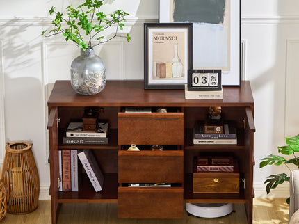 Sideboard Buffet Cabinet With Storage, 2 Doors 3 Drawers