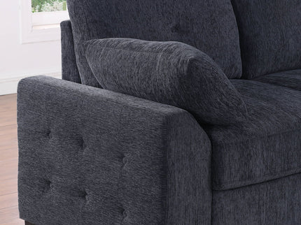 Nyhan - Upholstered Corner Sectional With Pull Out Loveseat And Storaged Chaise