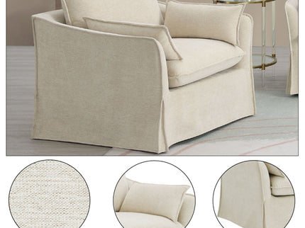 Shane - Chair With 2 Pillows - Beige