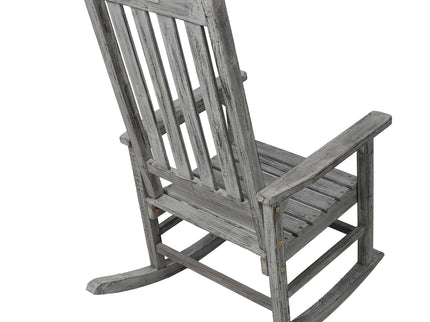 Oversized Porch Rocker Chair With Wide Seat And Tall Backrest