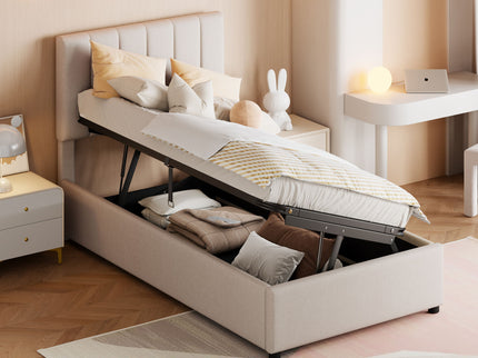 Upholstered Platform Bed With A Hydraulic Storage System