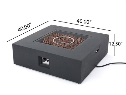 Modern 50, 000 Btu Square Fire Table With Propane Tank