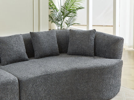 Curved Sectional Sofa With 6 Pillows