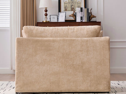 Farmhouse Accent Chair With 2 Bolster Pillows