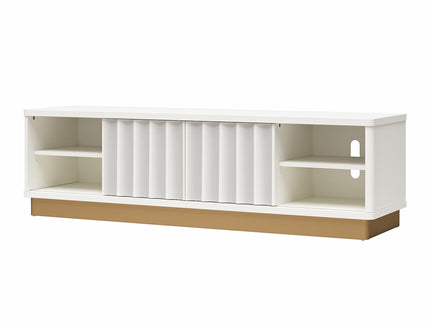 Rene - Scalloped TV Stand For TVs Up To 65" - White