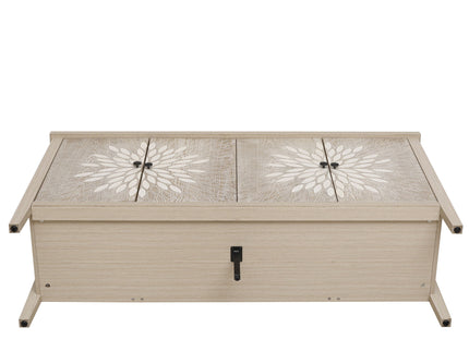 Modern Storage Cabinet With 4 Doors & Adjustable Shelves