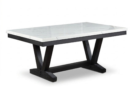 Dining Table With V - Legs Rectangular Furniture - Antique Black