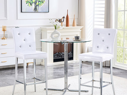 Bar Chairs & Crystal Clasp Design (Set of 2)