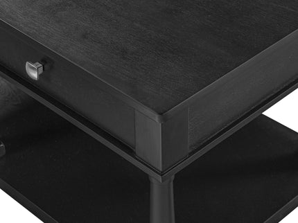Coffee Table With 2 Storage Drawers & Lower Open Shelf