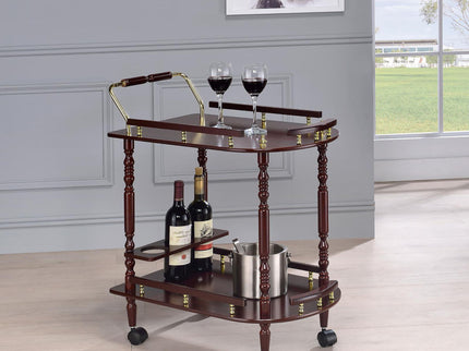 2 Shelf Serving Cart - Brown