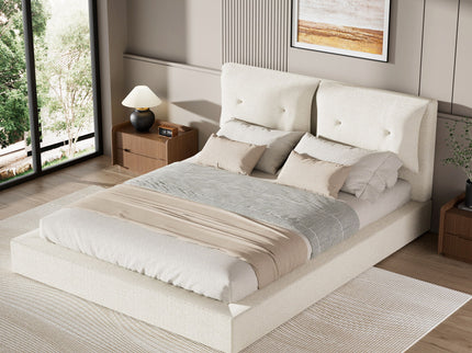 Airframe - Upholstered Bed Frame With Double Layered Upholstered Headboard