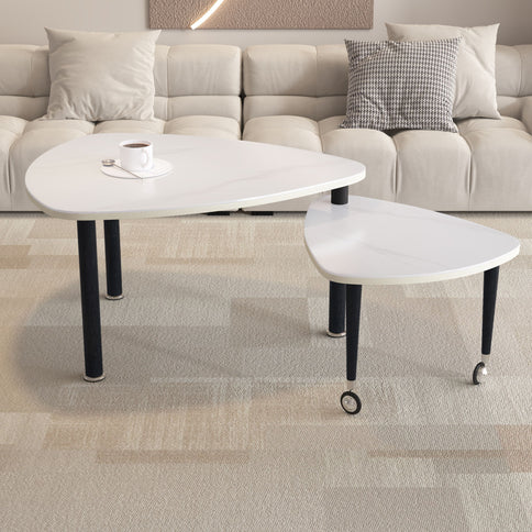 360 Degree Rotatable Coffee Table With Solid Legs