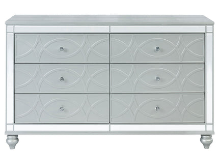 Arabesque - 6 Drawer Dresser - Silver
