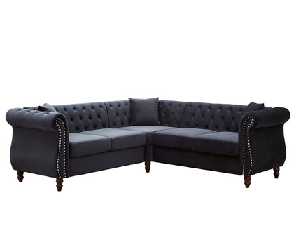 Streamline Modern L-Shaped Corner Sofa