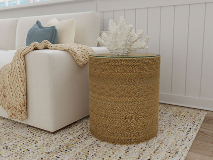 Burma - Round Side Table - Light Brown