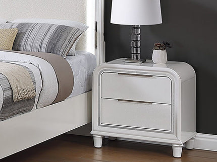 Nightstand With 2 Drawers Bedside Table - White
