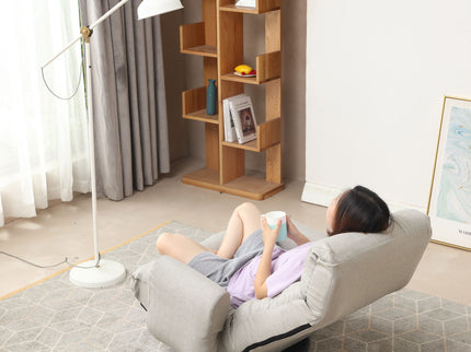 Modern With Metal Frame Swivel Game Lounge Chair With Adjustable Headrest And Waist Support, 360 Degree Rotatable Leisure Chair For Living Room - Gray