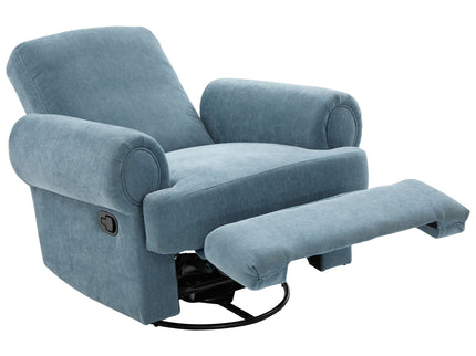 Manual Swivel Recliner Rocker Chair With Adjustable Backrest