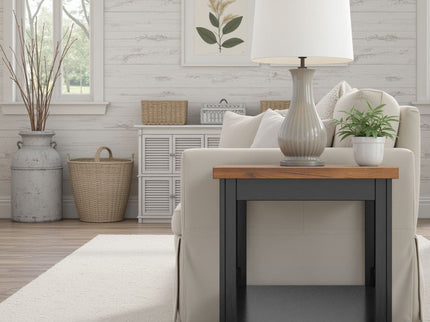 Side Table - Black / Whiskey