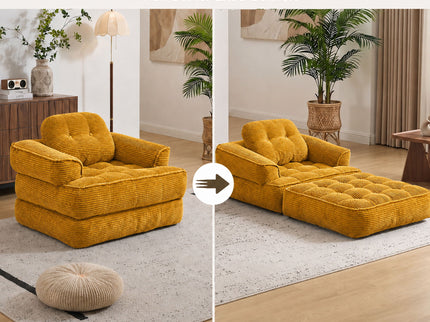 Convertible 2 In 1 Armrest Sofa For Bedroom