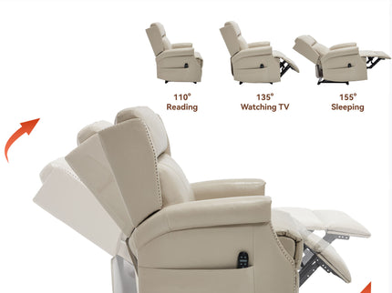 Manual Recliner Chair With Heavy Duty Motion Mechanism, 8 Vibrating Nodes And 3 Massage Modes For Living Room