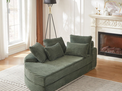 Semi Circular 2 In 1 Sofa Bed With Neck Pillow And Throw Pillows