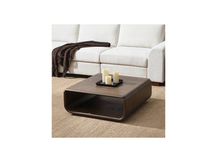 Lanza - Coffee Table With Open Shelf Storage - Dark Walnut