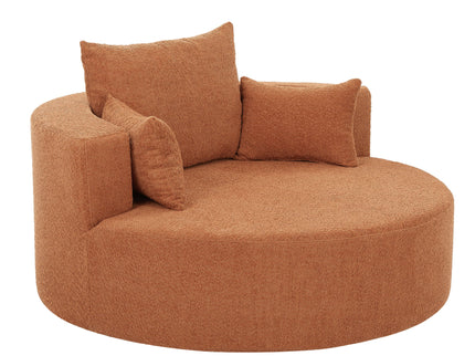360° Swivel Accent Barrel Chair With 3 Removable Pillows For Living Room