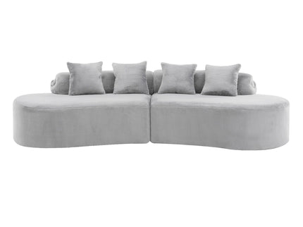 Modern Curved Sofa With Pillows