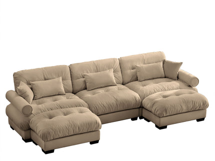 Super Comfort Oversized Modular Sectional Sofa With Movable Ottoman
