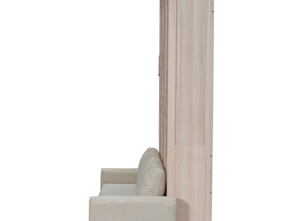 Queen Size Murphy Bed With Sofa And LED - Beige