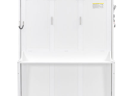 Murphy Bed With Desk, LED Lights & USB Charging Station