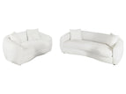 White / 2 Pc. Sofa, Loveseat