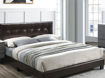 Contemporary Style Bed, Rectangle Headboard