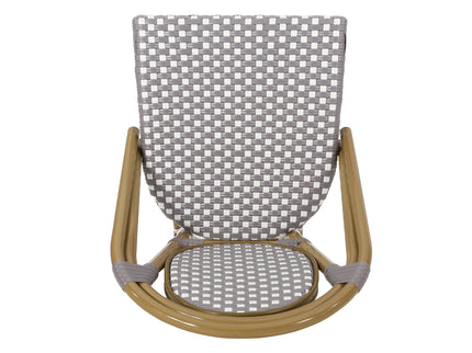 Outdoor Rattan And Aluminum French Bistro Chair Set