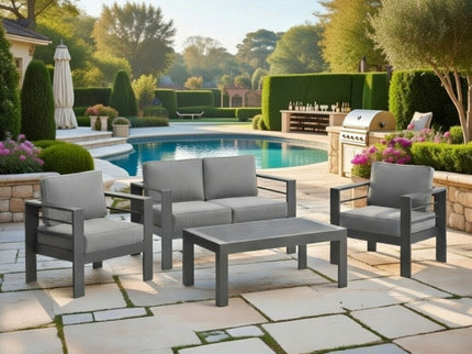 Outdoor Patio Set All-Weather With Thick Cushions