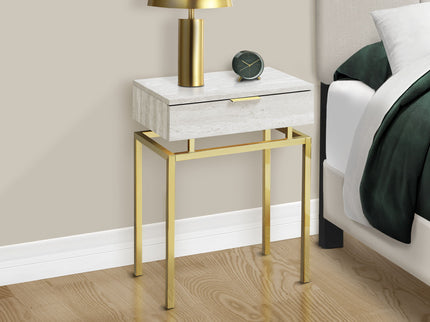 Spacious Table Top Accent Side Table, Storage Drawer, Contemporary & Modern