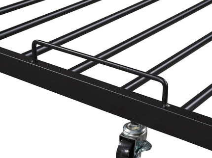 Platform Bed Frame With Trundle, USB Ports And Slat Support, No Box Spring Needed