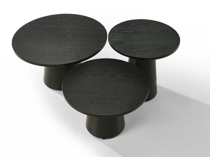 Jasper - 3 Piece Coffee, End, And Console Table (Set of 3) - Ebony Black