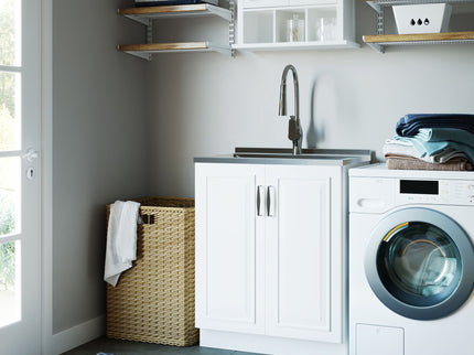 Darwin - Deluxe Laundry Cabinet With Pull-Out Faucet And Stainless Steel Sink