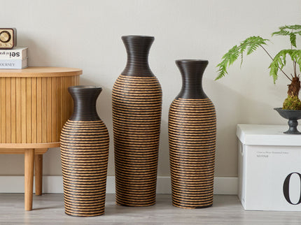 Classic And Neat Floor Vase, High Independent Flower Stand (Set of 3)