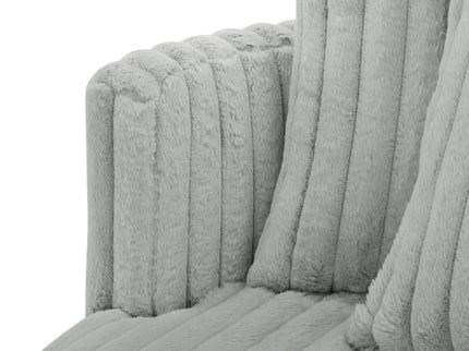 Mindy - Oversized Swivel Barrel Chair - Gray