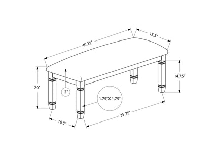 Upholstered Bench With Solid Legs