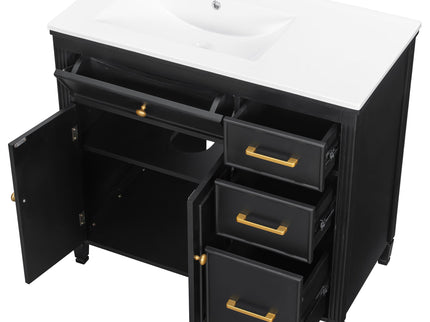2 Piece Freestanding Bathroom Vanity Set With Sink Top, Reversible Dual Layout