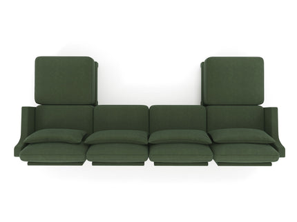 Stylish Sofa With Ottoman And Lumbar Pillows, Ergonomic Design