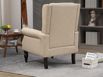 Modern Accent Armchair With Sturdy Wood Legs