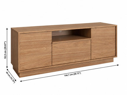 TV Stand For TVs Up To 65" With 2 Doors, 1 Drawer And 1 Open Shelf